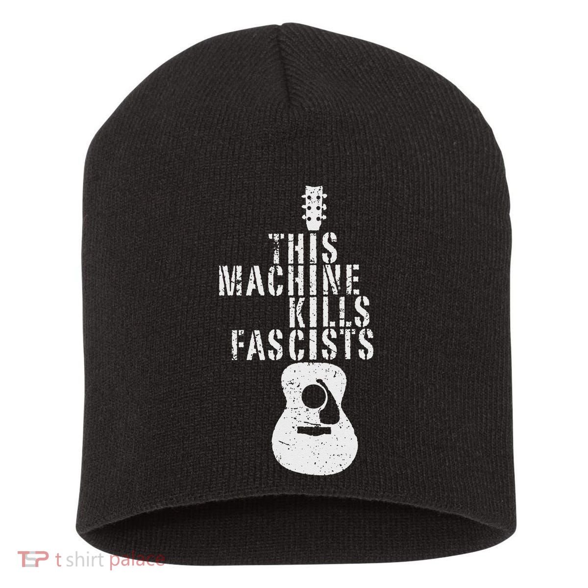 Guitar This Machines Kills Fascists Funny Music Lover Short Acrylic Beanie