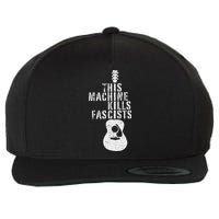 Guitar This Machines Kills Fascists Funny Music Lover Wool Snapback Cap