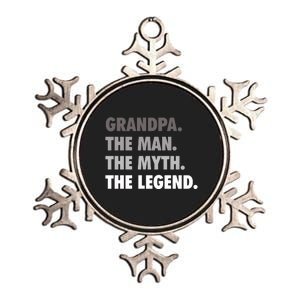 Grandpa The Man The Myth The Legend Gift FatherS Day Metallic Star Ornament