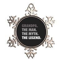 Grandpa The Man The Myth The Legend Gift FatherS Day Metallic Star Ornament