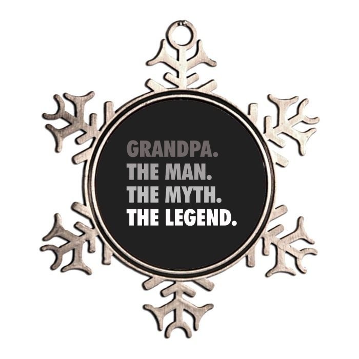 Grandpa The Man The Myth The Legend Gift FatherS Day Metallic Star Ornament