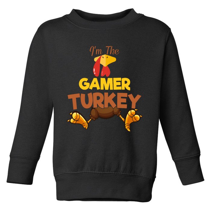 Gamer Turkey Matching Family Group Thanksgiving Gifts  Toddler Sweatshirt