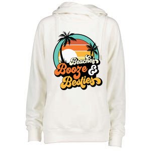 Girl Trip Matching Beaches Booze Besties Best Friends Womens Funnel Neck Pullover Hood