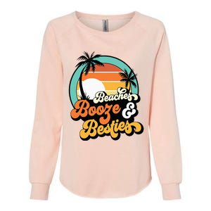 Girl Trip Matching Beaches Booze Besties Best Friends Womens California Wash Sweatshirt