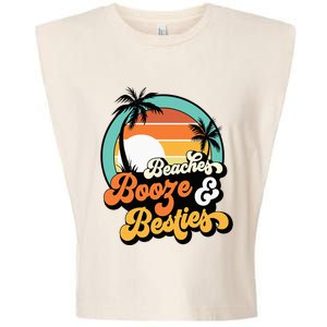 Girl Trip Matching Beaches Booze Besties Best Friends Garment-Dyed Women's Muscle Tee