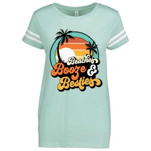 Girl Trip Matching Beaches Booze Besties Best Friends Enza Ladies Jersey Football T-Shirt