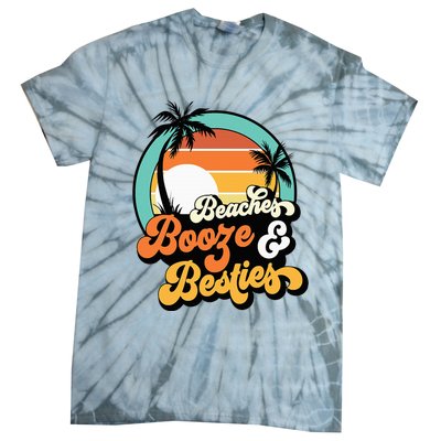 Girl Trip Matching Beaches Booze Besties Best Friends Tie-Dye T-Shirt