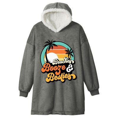 Girl Trip Matching Beaches Booze Besties Best Friends Hooded Wearable Blanket