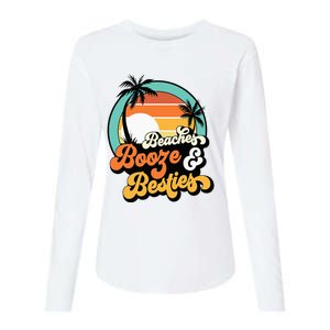 Girl Trip Matching Beaches Booze Besties Best Friends Womens Cotton Relaxed Long Sleeve T-Shirt