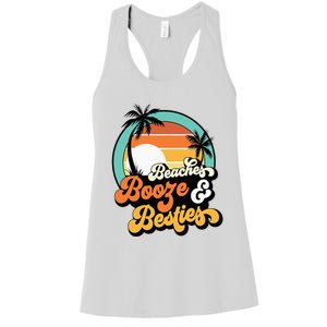 Girl Trip Matching Beaches Booze Besties Best Friends Women's Racerback Tank