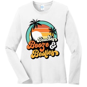 Girl Trip Matching Beaches Booze Besties Best Friends Ladies Long Sleeve Shirt