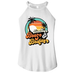 Girl Trip Matching Beaches Booze Besties Best Friends Women's Perfect Tri Rocker Tank