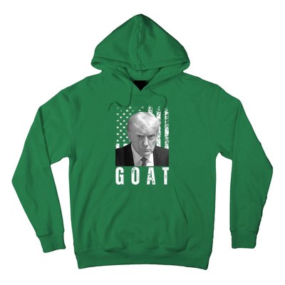 GOAT Trump Mugshot Legend Donald Trump 2024 Hoodie