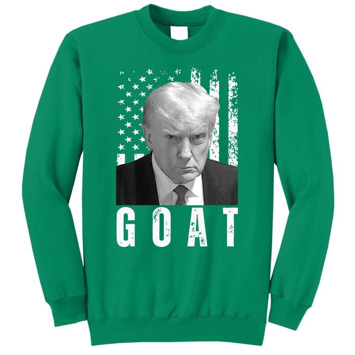 GOAT Trump Mugshot Legend Donald Trump 2024 Sweatshirt