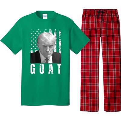 GOAT Trump Mugshot Legend Donald Trump 2024 Pajama Set