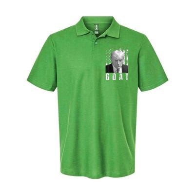 GOAT Trump Mugshot Legend Donald Trump 2024 Softstyle Adult Sport Polo