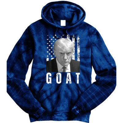 GOAT Trump Mugshot Legend Donald Trump 2024 Tie Dye Hoodie