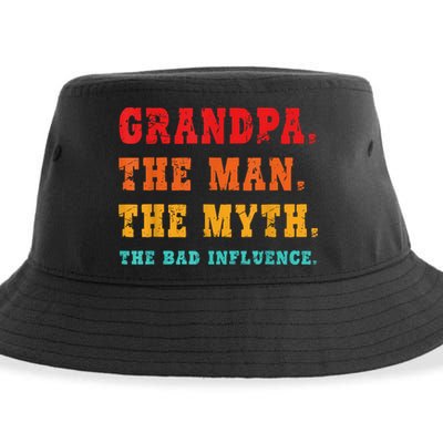 Grandpa The Man The Myth The Bad Influence Sustainable Bucket Hat