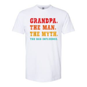 Grandpa The Man The Myth The Bad Influence Softstyle CVC T-Shirt