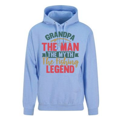 Grandpa The Man The Myth The Fishing Legend Father Day Gift Unisex Surf Hoodie