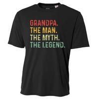 Grandpa The Man The Myth The Legend Fathers Day Gift Grandpa Cooling Performance Crew T-Shirt