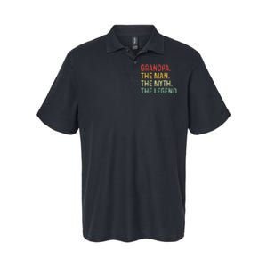 Grandpa The Man The Myth The Legend Fathers Day Gift Grandpa Softstyle Adult Sport Polo