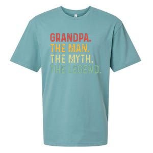 Grandpa The Man The Myth The Legend Fathers Day Gift Grandpa Sueded Cloud Jersey T-Shirt