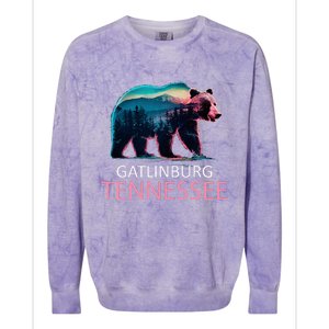 Gatlinburg Tennessee Mountains Bear Usa Hiking Souvenir Tn Colorblast Crewneck Sweatshirt