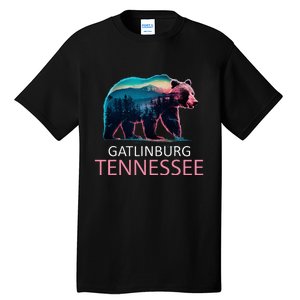 Gatlinburg Tennessee Mountains Bear Usa Hiking Souvenir Tn Tall T-Shirt