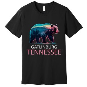 Gatlinburg Tennessee Mountains Bear Usa Hiking Souvenir Tn Premium T-Shirt