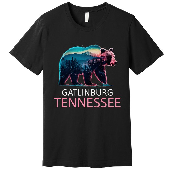 Gatlinburg Tennessee Mountains Bear Usa Hiking Souvenir Tn Premium T-Shirt