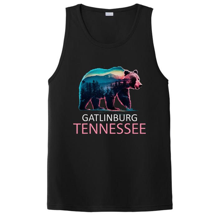 Gatlinburg Tennessee Mountains Bear Usa Hiking Souvenir Tn PosiCharge Competitor Tank