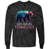 Gatlinburg Tennessee Mountains Bear Usa Hiking Souvenir Tn Tie-Dye Long Sleeve Shirt