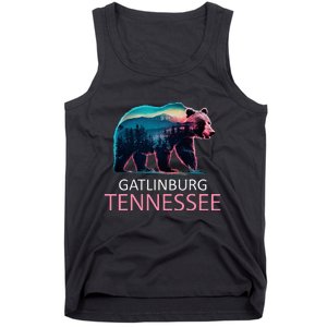 Gatlinburg Tennessee Mountains Bear Usa Hiking Souvenir Tn Tank Top