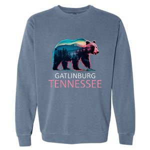 Gatlinburg Tennessee Mountains Bear Usa Hiking Souvenir Tn Garment-Dyed Sweatshirt