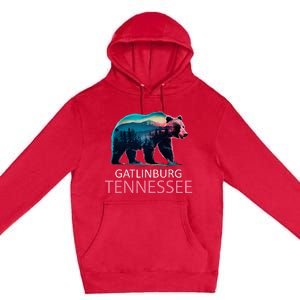 Gatlinburg Tennessee Mountains Bear Usa Hiking Souvenir Tn Premium Pullover Hoodie