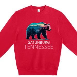 Gatlinburg Tennessee Mountains Bear Usa Hiking Souvenir Tn Premium Crewneck Sweatshirt