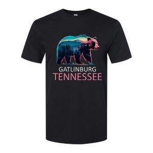 Gatlinburg Tennessee Mountains Bear Usa Hiking Souvenir Tn Softstyle CVC T-Shirt