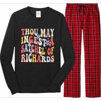 Groovy Thou May Ingest A Satchel Of Richards Long Sleeve Pajama Set