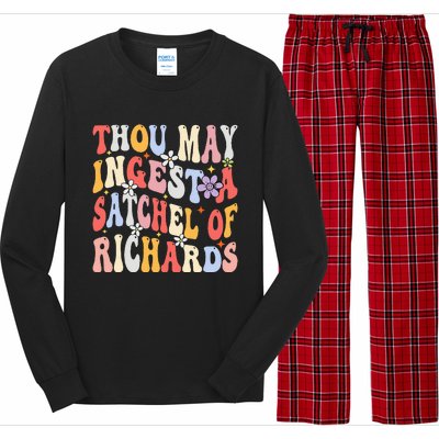 Groovy Thou May Ingest A Satchel Of Richards Long Sleeve Pajama Set