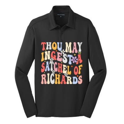 Groovy Thou May Ingest A Satchel Of Richards Silk Touch Performance Long Sleeve Polo