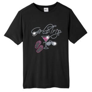 Girls Trip Martini Flip Flops Rhinestone Bling Mom Birthday Cool Gift Tall Fusion ChromaSoft Performance T-Shirt