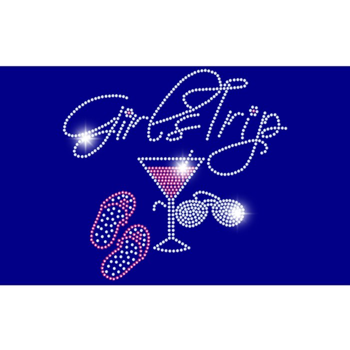 Girls Trip Martini Flip Flops Rhinestone Bling Mom Birthday Cool Gift Bumper Sticker