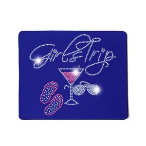 Girls Trip Martini Flip Flops Rhinestone Bling Mom Birthday Cool Gift Mousepad