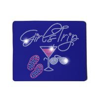 Girls Trip Martini Flip Flops Rhinestone Bling Mom Birthday Cool Gift Mousepad