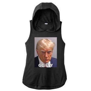 Guilty Trump Mugshot Ladies PosiCharge Tri-Blend Wicking Draft Hoodie Tank