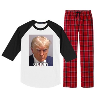 Guilty Trump Mugshot Raglan Sleeve Pajama Set