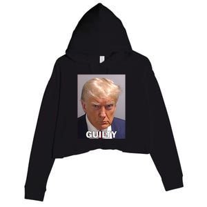 Guilty Trump Mugshot Crop Fleece Hoodie