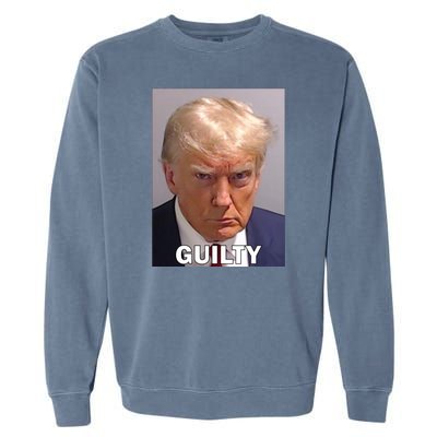 Guilty Trump Mugshot Garment-Dyed Sweatshirt