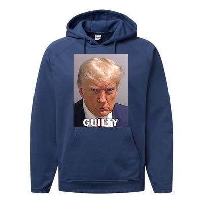 Guilty Trump Mugshot Performance Fleece Hoodie